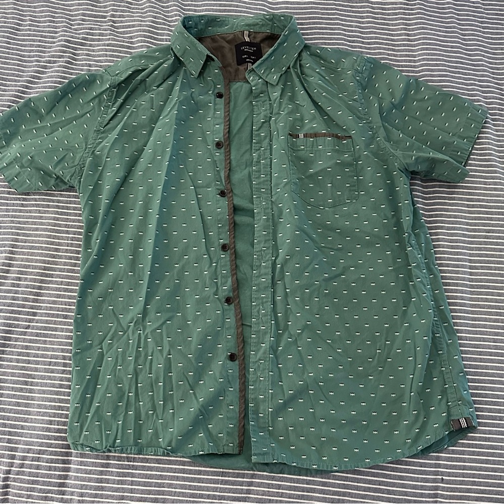 Button Down Short Sleeve Pattern Shirt